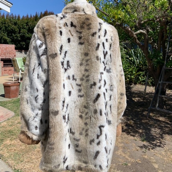 SOLD Vintage Reversible Suede Faux Fur Winter Coat - Picture 6 of 8